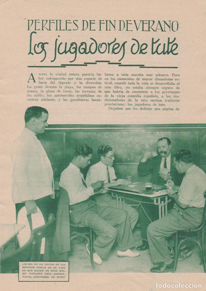 Coleccionismo de revistas y peri&oacute;dicos: Los jugadores de tute / Jos&eacute; M&ordf; Salaverr&iacute;a - 1933