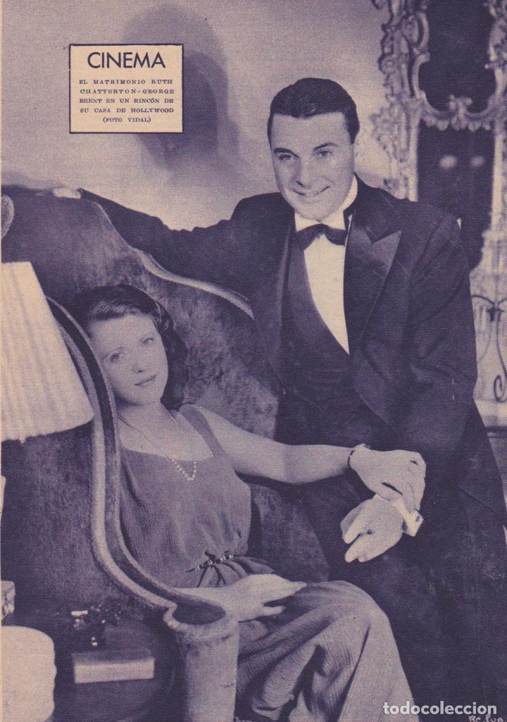 Coleccionismo de revistas y peri&oacute;dicos: * CINE * Ruth Chatterton, George Brent, pel&iacute;cula H&eacute;roes del Azar, Judith Allen, Raymond Hatton- 1933