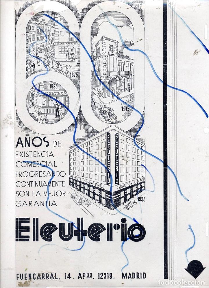 Collectionnisme de Revues et Journaux: ELEUTERIO 1934  MADRID GRANDES ALMACENES HOJA LIBRO