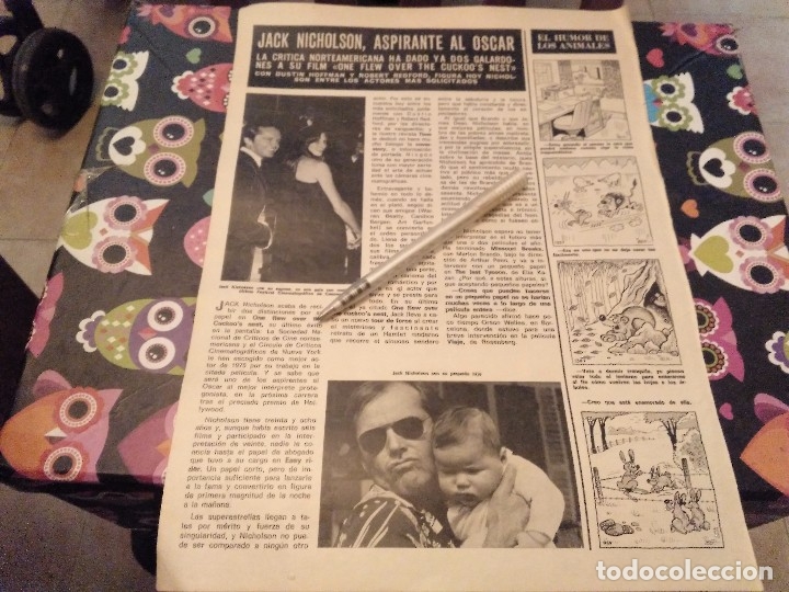 Coleccionismo de Revistas y Peri&oacute;dicos: RECORTE REVISTA 1976 JACK NICHOLSON TRASERA CONCHITA VELASCO,ROCIO DURCAL,JUNIOR,TERE DEL RIO...