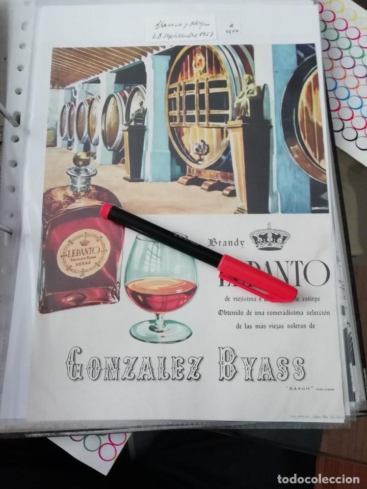 Coleccionismo de Revistas y Peri&oacute;dicos: Anuncio de brandy Lepanto en 1957 en recorte (R4204) 1 p&aacute;gina revista Blanco y Negro de ese a&ntilde;o