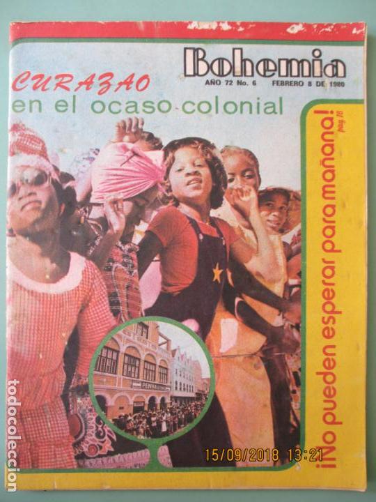 Sammeln von Zeitschriften und Zeitungen: REVISTA BOHEMIA. IMPRESO EN LA HABANA, CUBA. A&Ntilde;O 72. N&ordm; 6. 8 FEBRERO 1980. VER DESCRIPCI&Oacute;N.