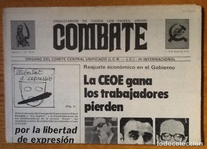Colecionismo de Revistas e Jornais: Combate 100, marzo 1978. &Oacute;rgano del comit&eacute; central LCR unificada con LC. Trotskismo