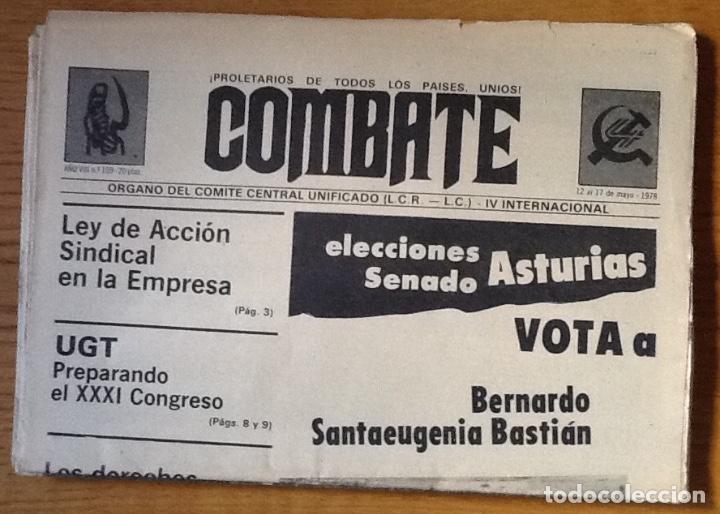 Colecionismo de Revistas e Jornais: Combate 109, mayo 1978. &Oacute;rgano del comit&eacute; central LCR unificada con LC. Trotskismo
