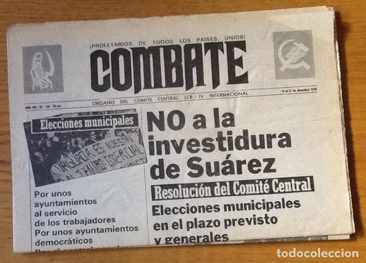 Colecionismo de Revistas e Jornais: Combate 134, diciembre 1978. &Oacute;rgano comit&eacute; central LCR. Liga Comunista Revolucionaria. Trotskismo