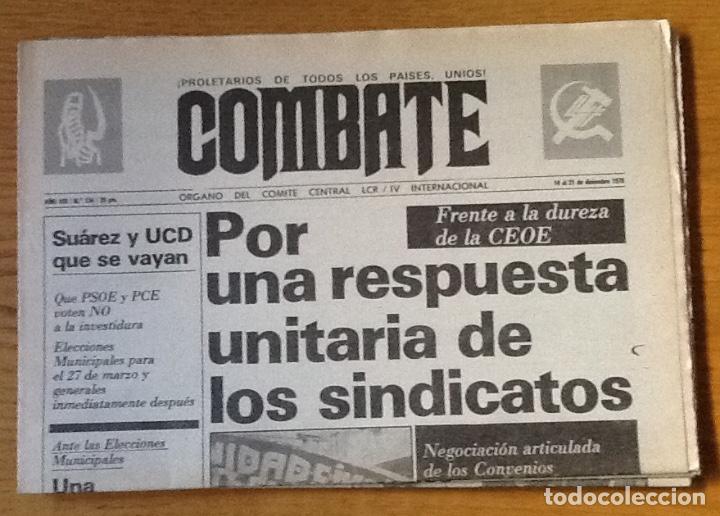 Colecionismo de Revistas e Jornais: Combate 134, en realidad 135 por error de numeraci&oacute;n, 1978. &Oacute;rgano comit&eacute; central LCR. Trotskismo