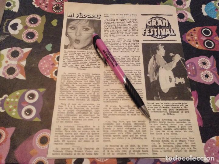 Coleccionismo de revistas y peri&oacute;dicos: RECORTE REVISTA A&Ntilde;O 1979 LULU CASADA CON UNO DE LOS BEE GEES Y JOAN MANUEL SERRAT CINCUENTA GALAS