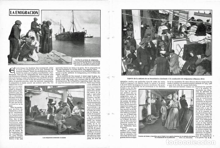 Collezionismo di Riviste e Giornali: 1909 HOJAS REVISTA BARCO DE EMIGRANTES EMIGRACI&Oacute;N A ARGENTINA BUENOS AIRES CUBIERTA TRANSATL&Aacute;NTICO