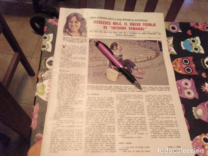 Coleccionismo de Revistas y Peri&oacute;dicos: RECORTE REVISTA 1977 MERCEDES MILA NUEVO FICHAJE INFORME SEMANAL TRASERA ROCIO JURADO