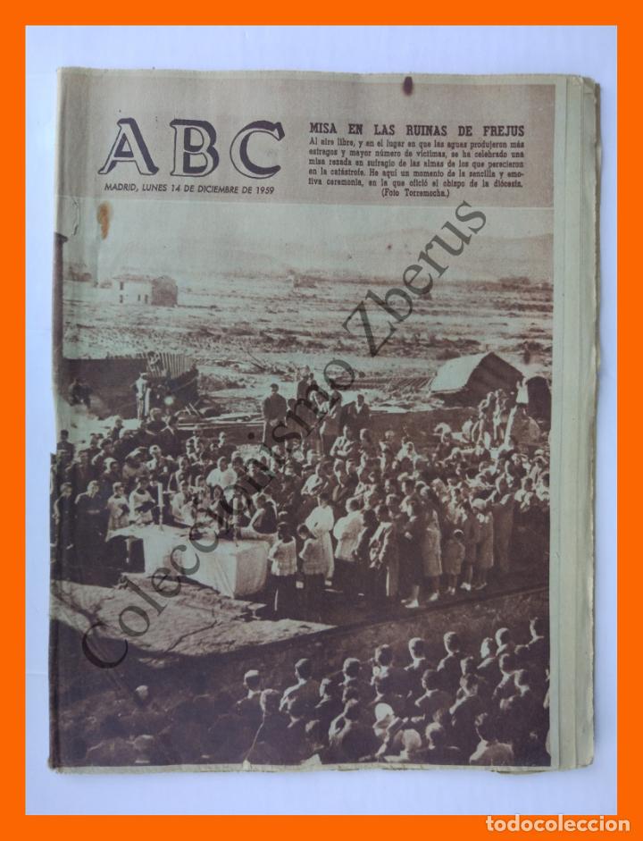 Coleccionismo de Revistas y Peri&oacute;dicos: ABC 14 Diciembre 1959 - Catastrofe Frejus; Juan Carlos oficial de los Ejercitos; Pastores m&uacute;sica