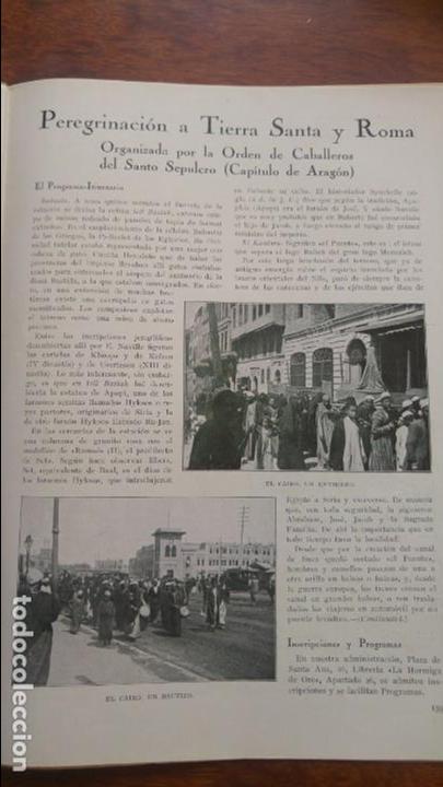 Colecionismo de Revistas e Jornais: CABALLEROS DEL SANTO SEPULCRO PEREGRINACION TIERRA SANTA MUEL ZARAGOZA CERAMICA REVISTA A&Ntilde;O 1924