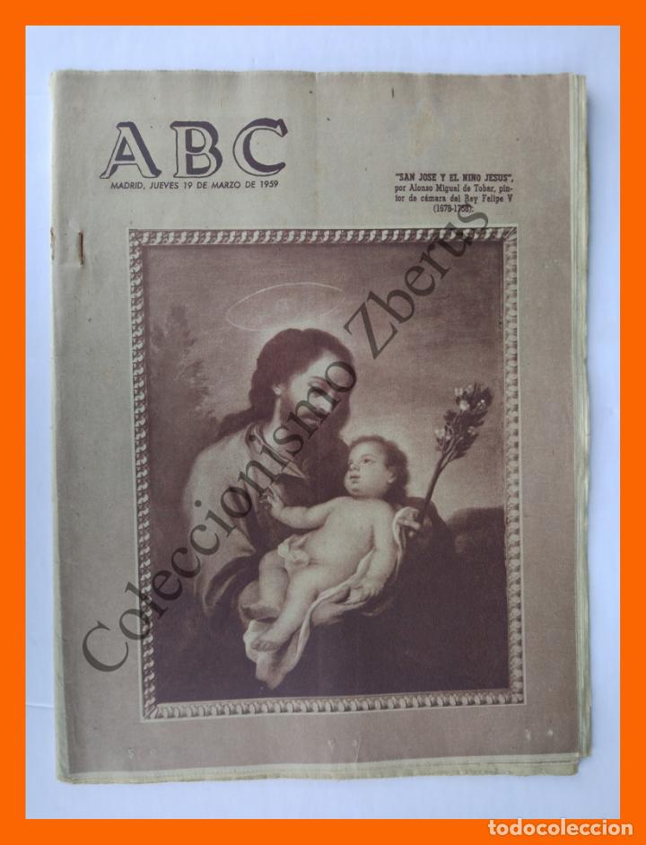 Coleccionismo de Revistas y Peri&oacute;dicos: ABC 19 Marzo 1959 - Centenario muerte Ausias March; Lampara mas grande del Mundo (Roma)