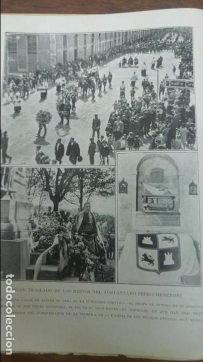 Colecionismo de Revistas e Jornais: AVILES RESTOS DEL ADELANTADO PEDRO MENENDEZ LA FUENTE DEL NI&Ntilde;O CAN DRAGO SAN ANDRES PALOMAR 1924