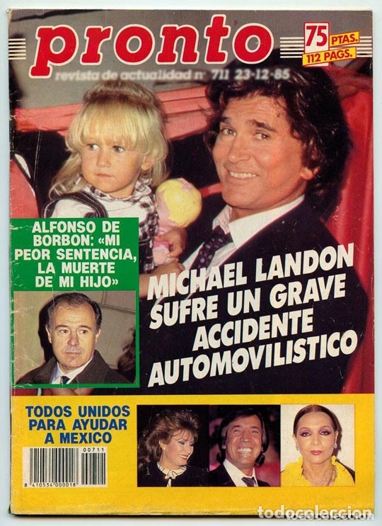 Coleccionismo de Revistas y Peri&oacute;dicos: PRONTO - 1985 - MICHAEL LANDON, VIRGINIA MATAIX, ALASKA, DYANGO, CHARO L&Oacute;PEZ, DOLORES IBARRURI