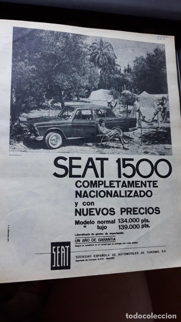 Collectionnisme de Revues et Journaux: ANUNCIO SEAT 1500