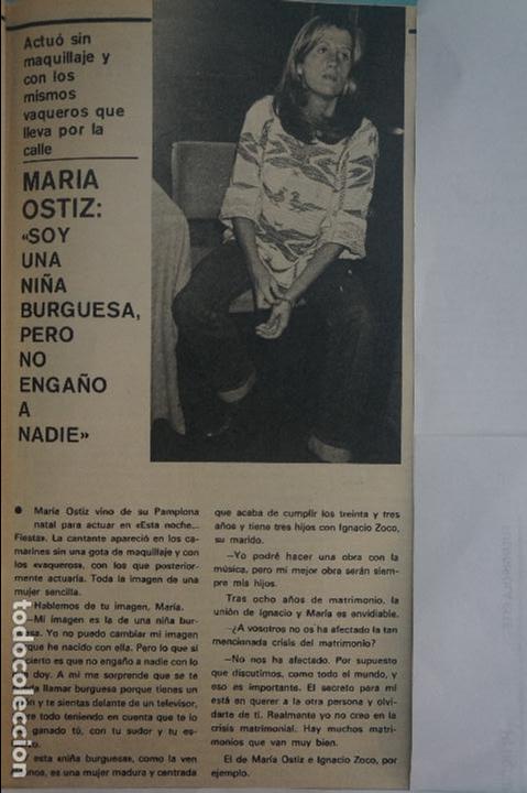 Coleccionismo de Revistas y Peri&oacute;dicos: RECORTE REPORTAJE CLIPPING DE MAR&Iacute;A OSTIZ REVISTA SEMANA N&ordm; 1951 PAG 47