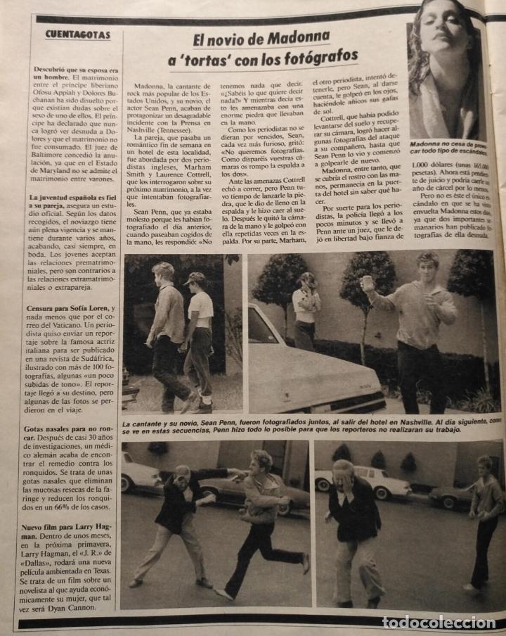 Coleccionismo de Revistas y Peri&oacute;dicos: media hoja recortada revista a&ntilde;os 80 madonna