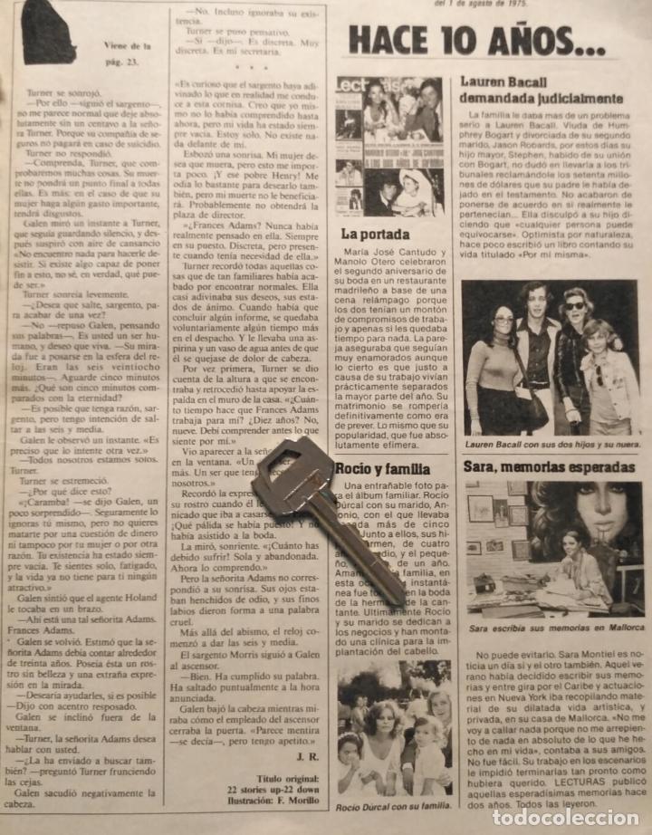 Coleccionismo de Revistas y Peri&oacute;dicos: media hoja recortada revista a&ntilde;os 80 sara montiel rocio durcal