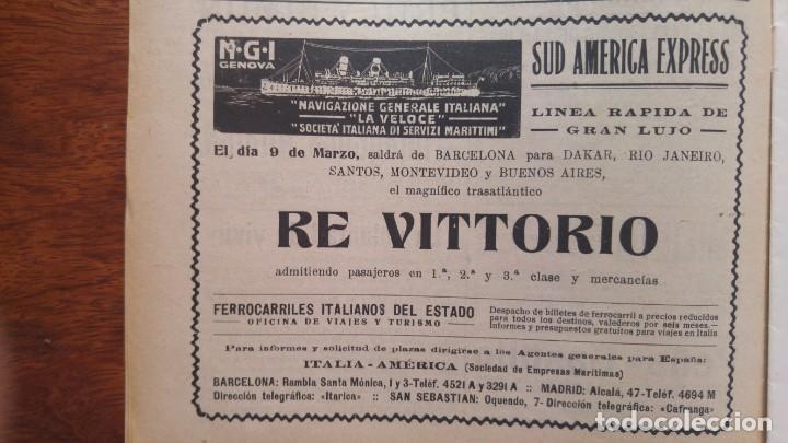 Colecionismo de Revistas e Jornais: SUD AMERICA EXPRESS N-G-I GENOVA LINEA RAPIDA DE GRAN LUJO TRASATLANTICO RE VITTORIO HOJA A&Ntilde;O 1923