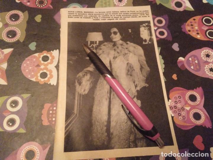 Coleccionismo de Revistas y Peri&oacute;dicos: ANTIGUO RECORTE REVISTA 1978 SOFIA LOREN MODELO PRIMAVERA VERANO MEJOR PAGADA