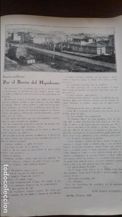 Colecionismo de Revistas e Jornais: MELILLA POR EL BARRIO DEL HIPODROMO -POSTALES MELILLENSES HOJA REVISTA 1923