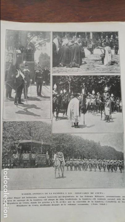 Colecionismo de Revistas e Jornais: MADRID ENTREGA DE LA BANDERA A LOS REGULARES DE CEUTA CABALLERIA ALFONSO XIII HOJA REVISTA 1923