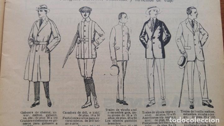 Collection Magazines and Newspapers: GRANDES ALMACENES EL AGUILA BARCELONA ROPAS CONFECCIONADAS PARA CABALLERO NI&Ntilde;O HOJA REVISTA 1923