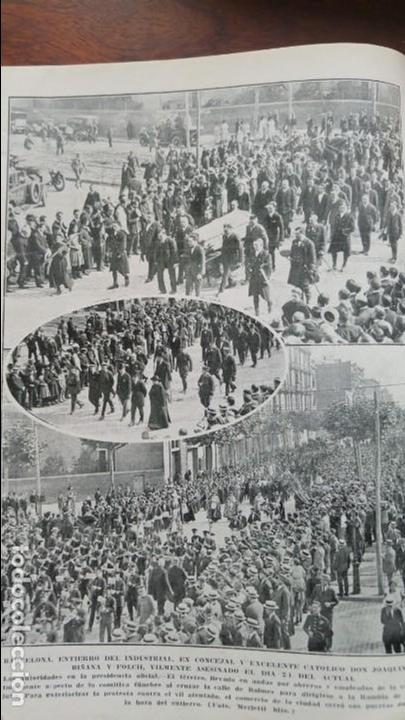 Coleccionismo de revistas y peri&oacute;dicos: ENTIERRO INDUSTRIAL EX-CONCEJAL JOAQUIN ALBI&Ntilde;ANA Y FOLCH ASESINADO BARCELONA REVISTA A&Ntilde;O 1923