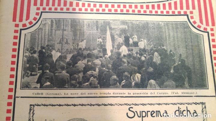 Coleccionismo de revistas y peri&oacute;dicos: COLELL GERONA .LA NAVE DEL NUEVO TEMPLO DURANTE LA PROCESION DEL CORPUS HOJA A&Ntilde;O 1923