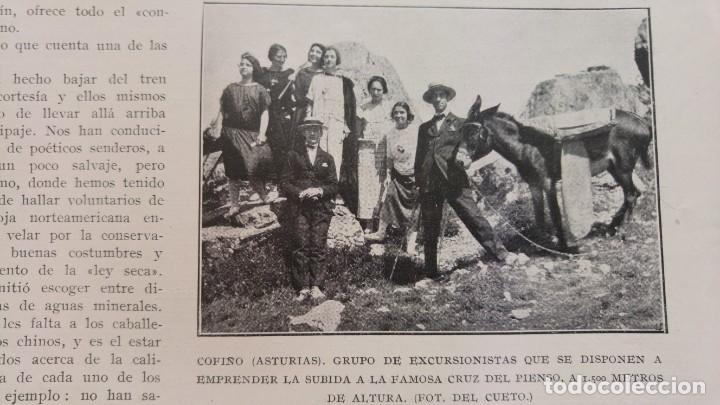 Colecionismo de Revistas e Jornais: COFI&Ntilde;O ASTURIAS GRUPO DE EXCURDIONISTAS SUBIDA A LA CRUZ DEL PIENSO A 1500 METROS HOJA A&Ntilde;O 1923