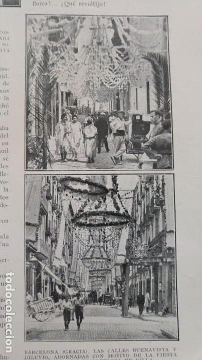 Coleccionismo de revistas y peri&oacute;dicos: FIESTAS BARRIO DE GRACIA BARCELONA JULIO ECHAGUE COMANDANTE MELILLA HOJA REVISTA A&Ntilde;O 1923