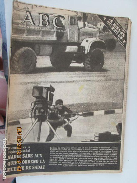 Coleccionismo de Revistas y Peri&oacute;dicos: ABC SEVILLA - 8  OCTUBRE 1981 - NADIE SABE QUIEN ORDENO LA MUERTE DE SADAT