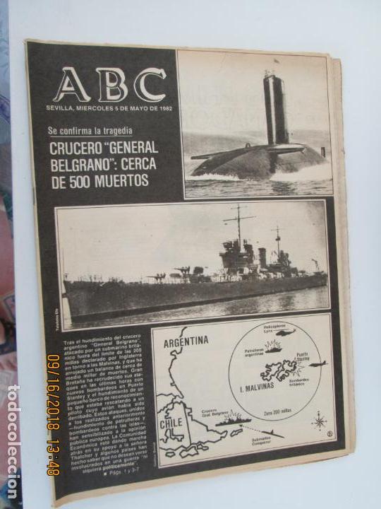 Coleccionismo de Revistas y Peri&oacute;dicos: ABC SEVILLA - 5 MAYO 1982 - SE CONFIRMA LA TRAGEDIA