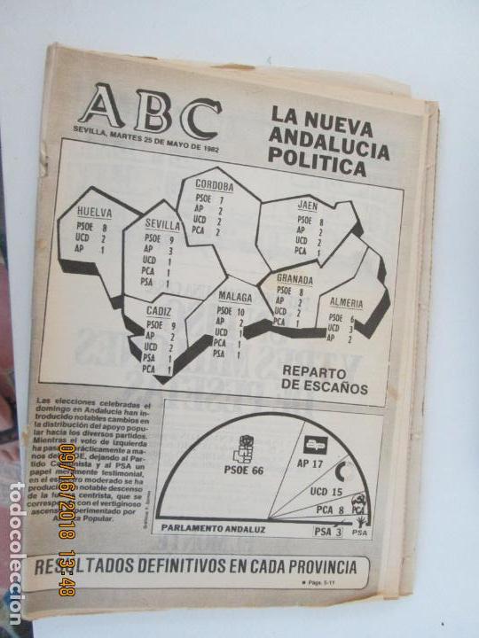 Coleccionismo de Revistas y Peri&oacute;dicos: ABC SEVILLA - 25 MAYO 1982 - LA NUEVA ANDALUCIA POLITICA
