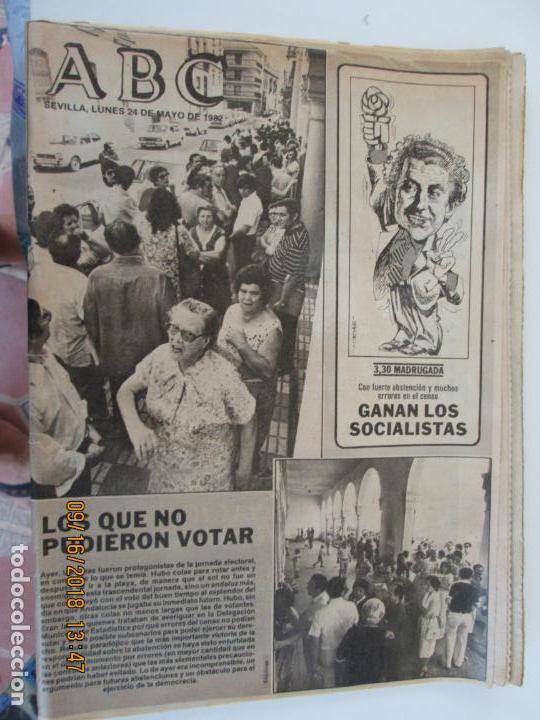 Coleccionismo de Revistas y Peri&oacute;dicos: ABC SEVILLA - 24 MAYO 1982 - LOS QUE NO PUDIERON VOTAR