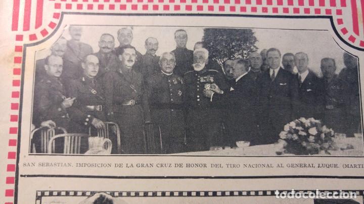 Colecionismo de Revistas e Jornais: SAN SEBASTIAN IMPOSICION DE LA GRAN CRUZ DE HONOR DEL TIRO NACIONALAL GENERAL LUQUE HOJA A&Ntilde;O 1923