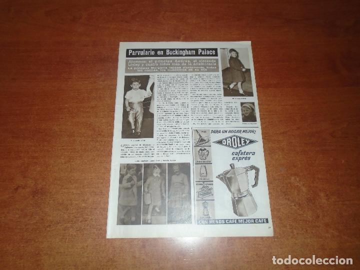 Coleccionismo de Revistas y Peri&oacute;dicos: RETAL PRENSA 1965: PR&Iacute;NCIPE ANDRES. VIZCONDE LINLEY - PUBLICIDAD ESTUFA BUTSIR