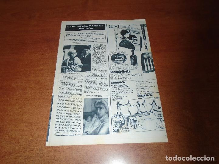 Coleccionismo de revistas y peri&oacute;dicos: RETAL PRENSA 1965: DANY SAVAL - PUBLICIDAD SCOTCH BRITE Y SUPERFIX CON PAQUITA RICO INVISIBLE