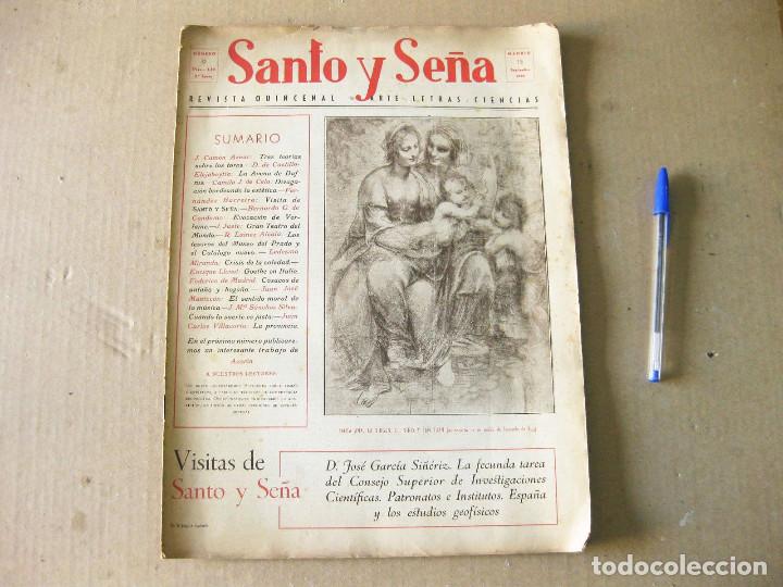 Collectionnisme de Revues et Journaux: Revista Santo y Se&ntilde;a. N&uacute;mero 9. Madrid, 15 de septiembre de 1942.