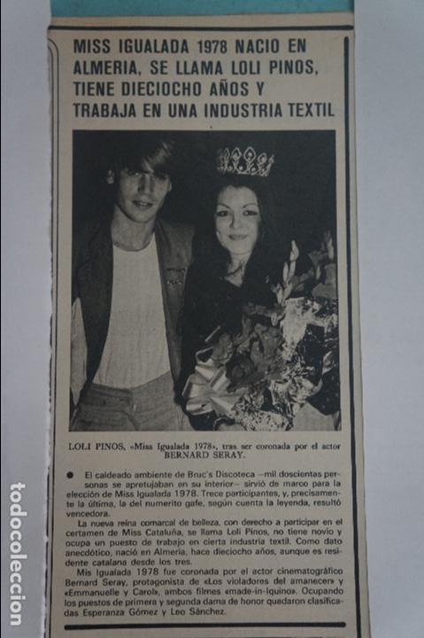 Coleccionismo de Revistas y Peri&oacute;dicos: RECORTE REPORTAJE CLIPPING DE MISS IGUALADA LOLI PINOS REVISTA SEMANA N&ordm; 2004 PAG 13