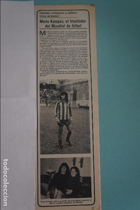 Coleccionismo de Revistas y Peri&oacute;dicos: RECORTE REPORTAJE CLIPPING DE MARIO KEMPES REVISTA SEMANA N&ordm; 2004 PAG 55