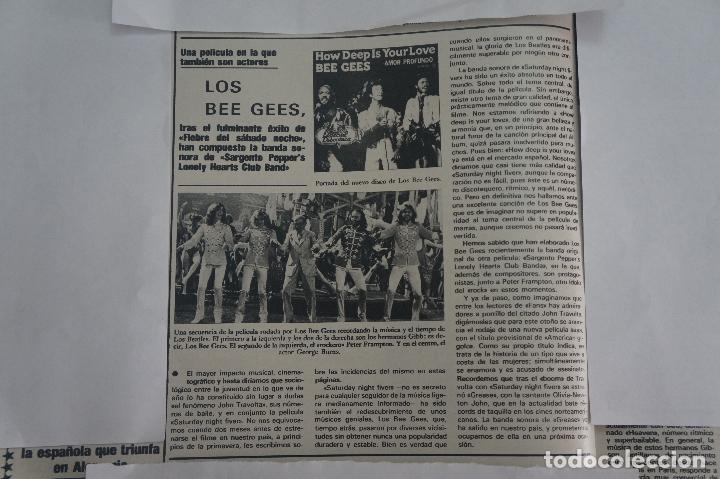 Coleccionismo de Revistas y Peri&oacute;dicos: RECORTE REPORTAJE CLIPPING DE LOS BEE GEES REVISTA SEMANA N&ordm; 2012 PAG 44 L61