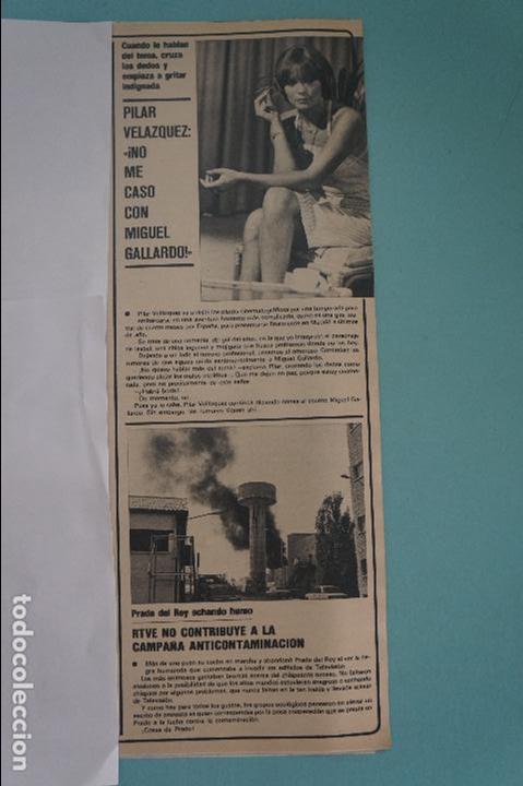 Coleccionismo de Revistas y Peri&oacute;dicos: RECORTE REPORTAJE CLIPPING DE PILAR VELAZQUEZ REVISTA SEMANA N&ordm; 2011 PAG 27 L61
