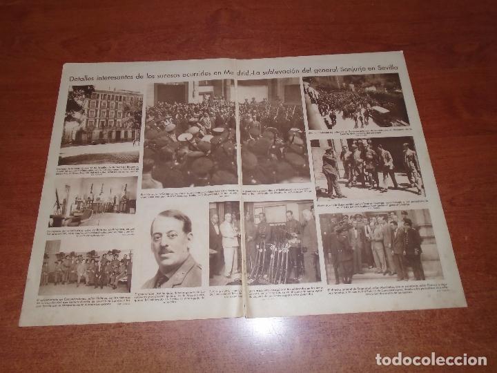 Collectionnisme de Revues et Journaux: 1932 SUBLEVACI&Oacute;N DEL GENERAL SANJURJO EN SEVILLA. GRAVES INCIDENTES EN MADRID.