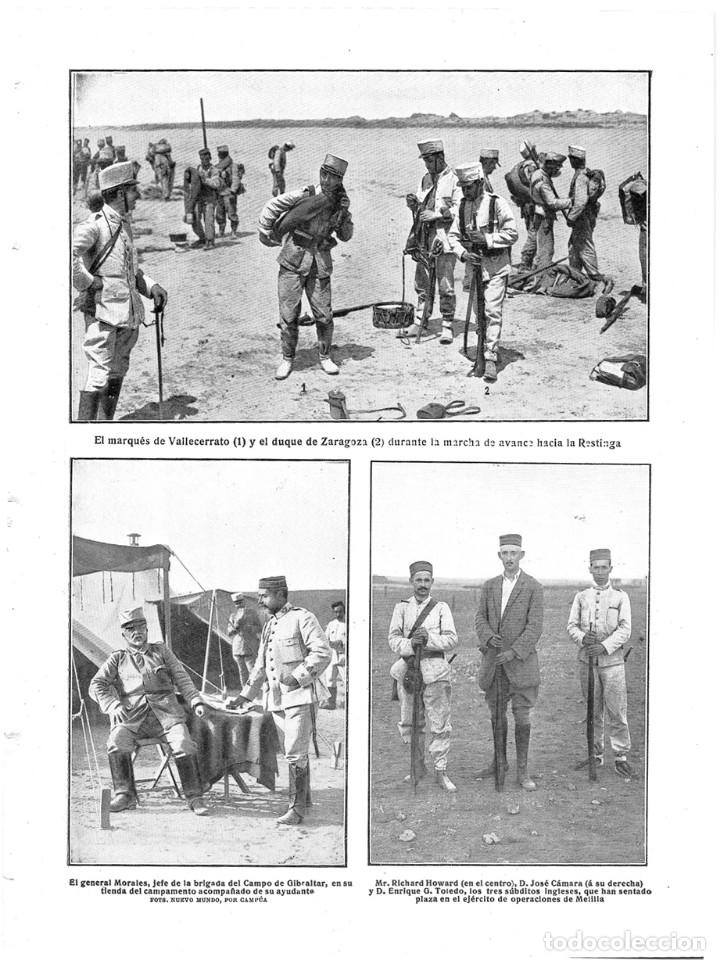 Collezionismo di Riviste e Giornali: 1909 HOJA REVISTA MARRUECOS MELILLA GUERRA RIF GENERAL MORALES MARQU&Eacute;S VALLECERRATO DUQUE D ZARAGOZA
