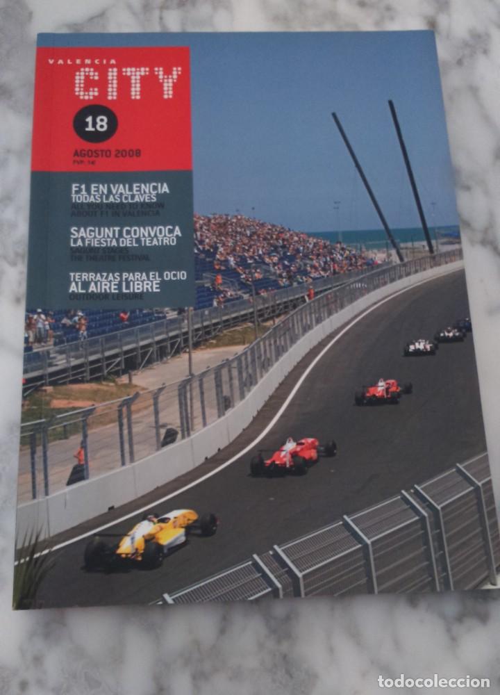 Coleccionismo de Revistas y Peri&oacute;dicos: Revista Valencia City Agosto 2008. Especial Formula 1 circuito urbano. Ferrari Red Bull Mercedes