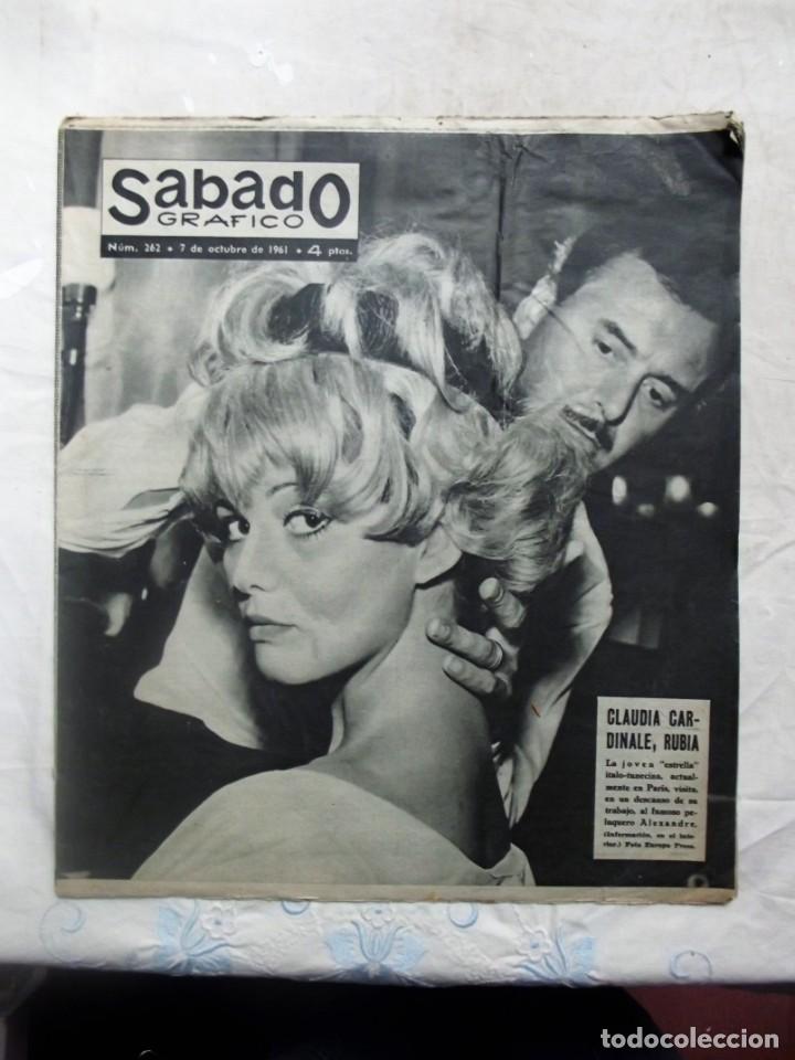 Colecionismo de Revistas e Jornais: REVISTA SABADO GRAFICO N&ordm; 262  7 DE OCTUBRE DE 1961 CLAUDIA CARDINALE RUBIA