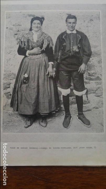 Sammeln von Zeitschriften und Zeitungen: VALLE DE GISTAIN HUESCA PAREJA DE BAILES POPULARES HOJA REVISTA A&Ntilde;O 1922