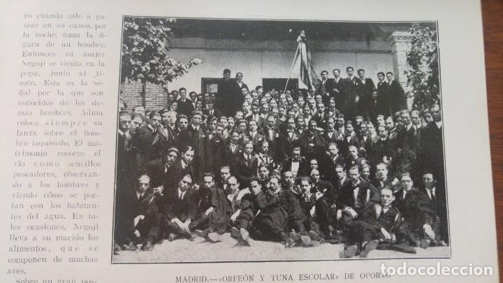 Colecionismo de Revistas e Jornais: MADRID ORFEON Y TUNA ESCOLAR DE OPORTO HOJA REVISTA A&Ntilde;O 1922