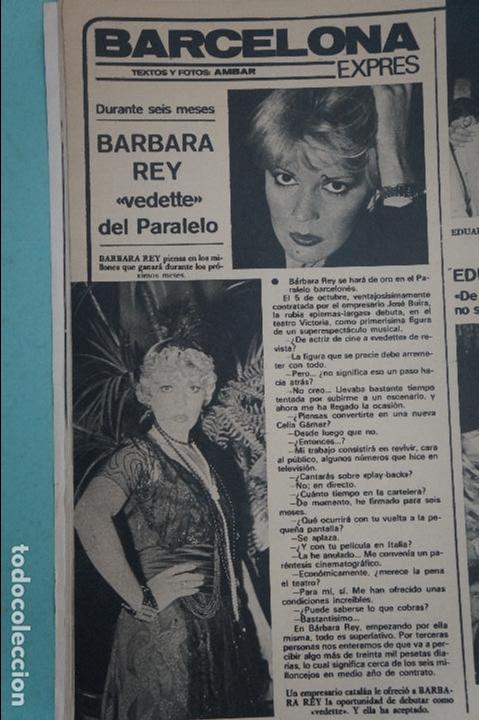 Coleccionismo de revistas y peri&oacute;dicos: RECORTE REPORTAJE CLIPPING DE BARBARA REY REVISTA SEMANA N&ordm; 2015 PAG 16 L 42